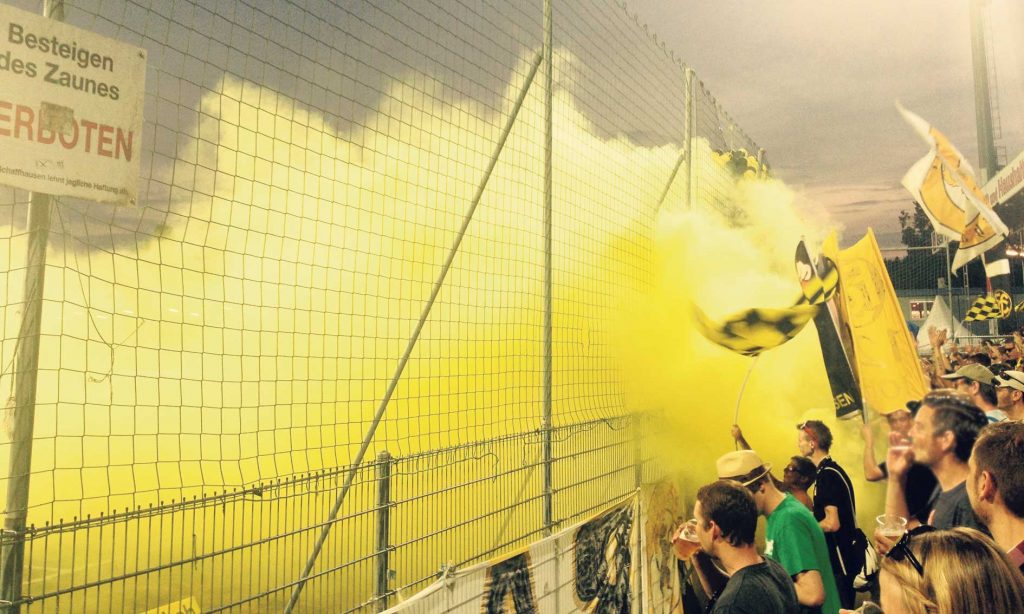 Fans des FC Schaffhausen. Foto: Jérôme Ehrat