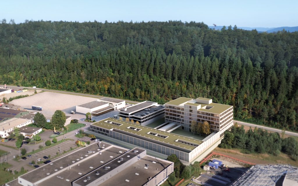 Das geplante Sicherheitszentrum im Herblingertal. Visualisierung: zVg
