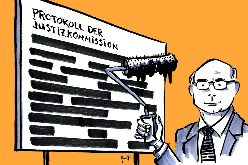 Schwarzmaler Peter Scheck. Illustration: Faro Burtscher/Eclipse Studios