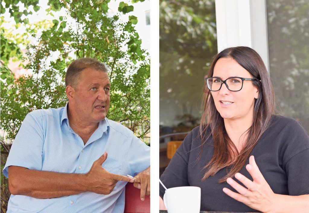 Thayngen hat die Wahl zwischen Marcel Fringer (FDP, links) und Andrea Müller (SVP): Unabhängigkeit oder Politdynastie? © Julia Leppin / Peter Pfister