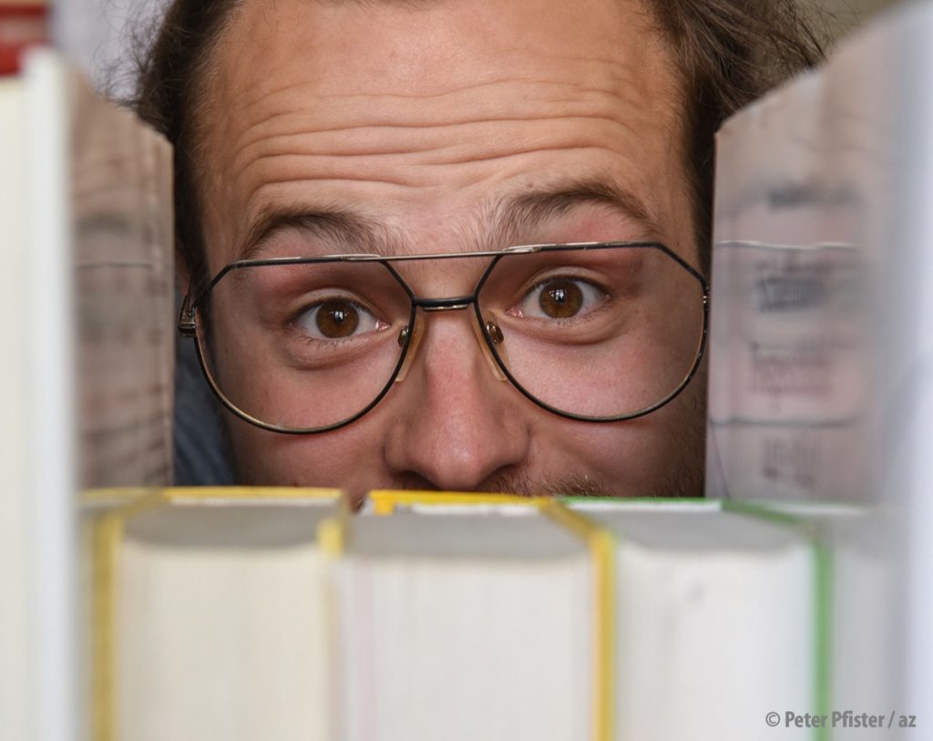Unser Autor am Denken.