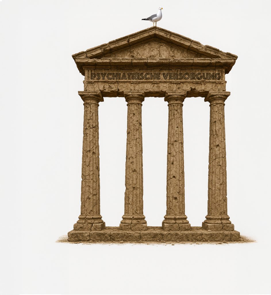 Die vier Säulen der psychiatrischen Versorgung, wie sie im Bericht des Regierungsrates stehen: Ambulante Angebote, intermediäre Angebote, stationäre Angebote sowie Prävention und Gesundheitsförderung. Bild: Robin Kohler