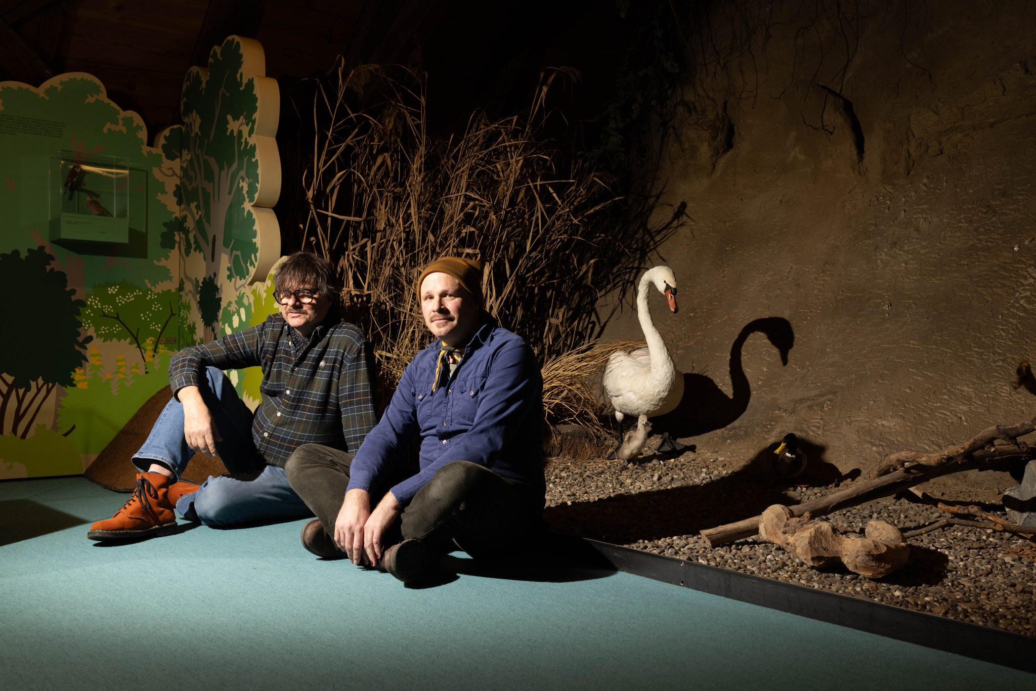 «Ich sass jahrzehntelang nicht mehr auf dem Boden»: Marc Zimmermann (links) und Beat Wipf im Museum zu Allerheiligen.